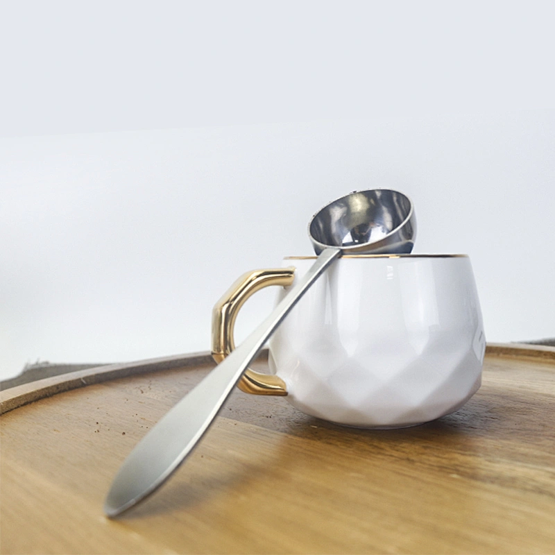 Metal tea spoon coffee measuring spoon with handle