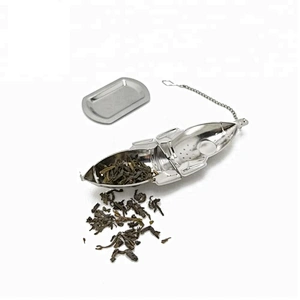 High quality stainless steel rocket shape tea infuser with chain