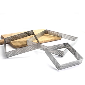 Stainless Steel square Cake Mold Baking Mousse Ring Kitchen Tools Pizza Cooking Cookie Cutter DIY Cake Ring Pastry Tools