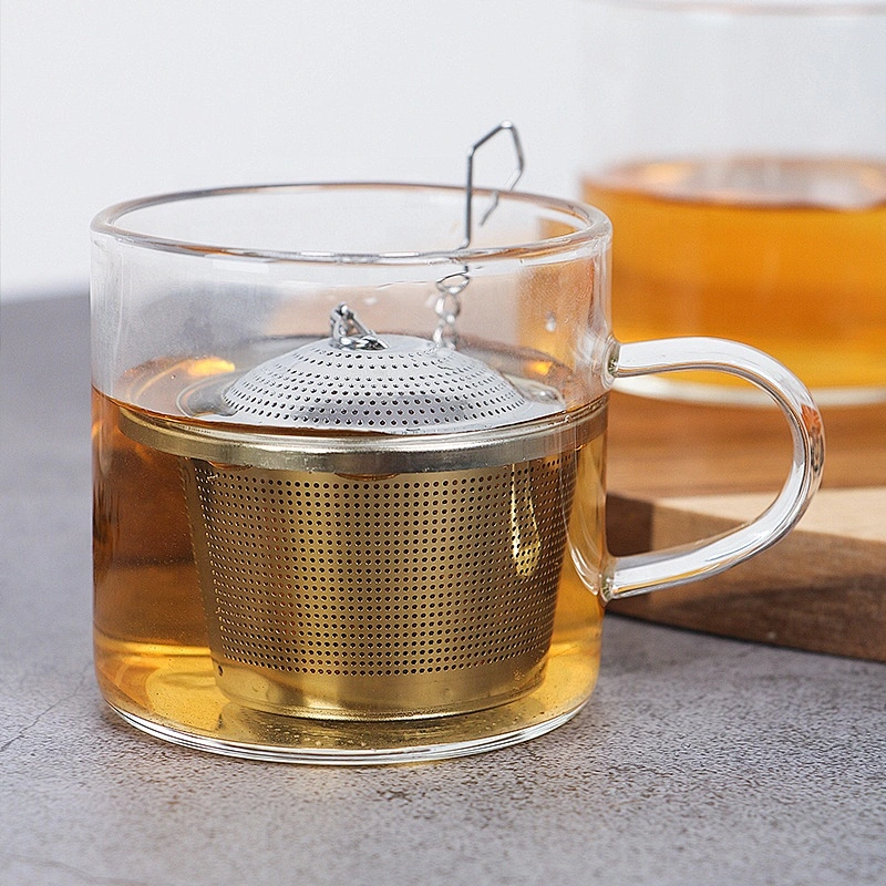 Eco-friendly stainless steel basket tea infuser strainer with different size tea filter tea maker