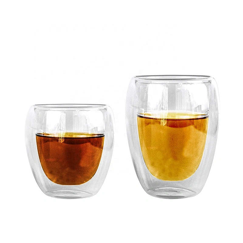 Popular different volume high borosilicate heat resistant glass tea cup mug without handle