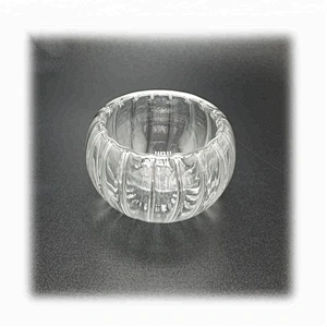 40 ML  heat resistant striated glass tea cup