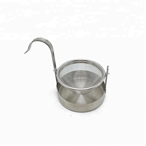 Novelty stainless steel mesh tea infuser with drip tray