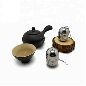 High quality stainless steel egg shape tea infuser tea strainer with chain