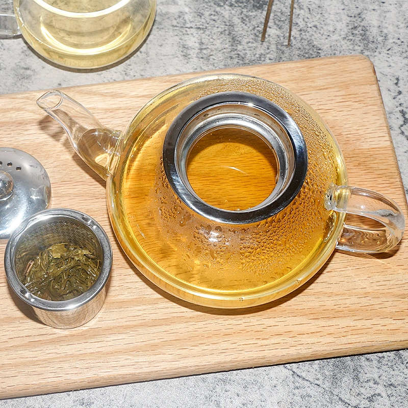 2021 HOT high borosilicate teapot heat resistant glass tea pot with infuser Stovetop Safe Tea Kettle