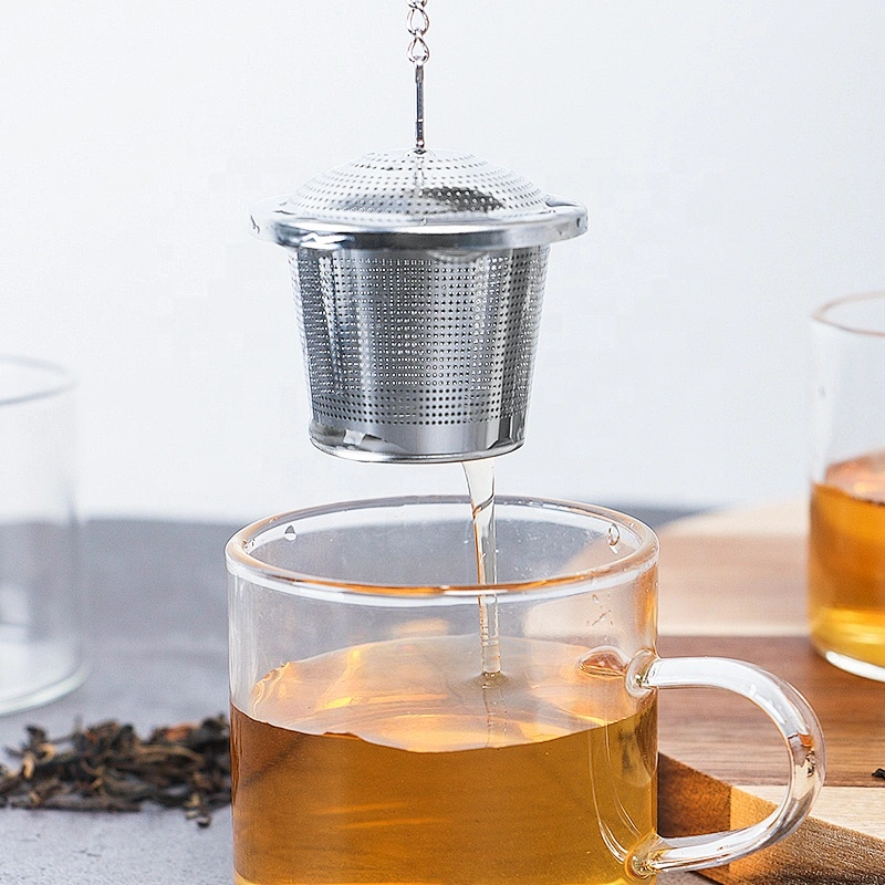 Eco-friendly stainless steel basket tea infuser strainer with different size tea filter tea maker