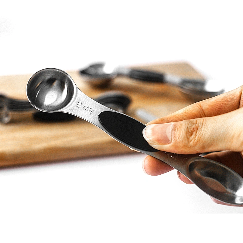 Magnetic Measuring Spoons Set of 8 Stainless Steel Tablespoon