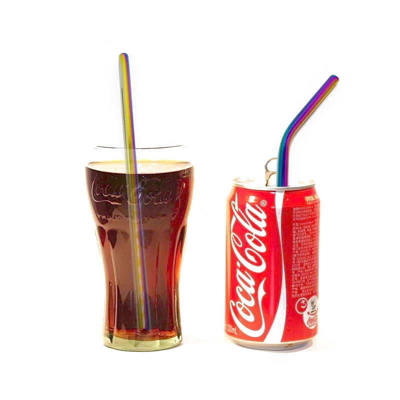 Colorful stainless steel 8*241mm metal drinking straw