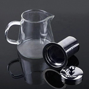Wholesale high borosilicate heat resistant glass teapot with infuser