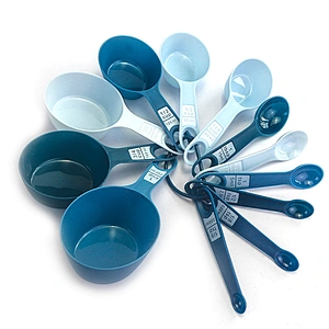 12 pieces plastic spoon measurement spring chef measuring spoons fancy measuring cups and spoons