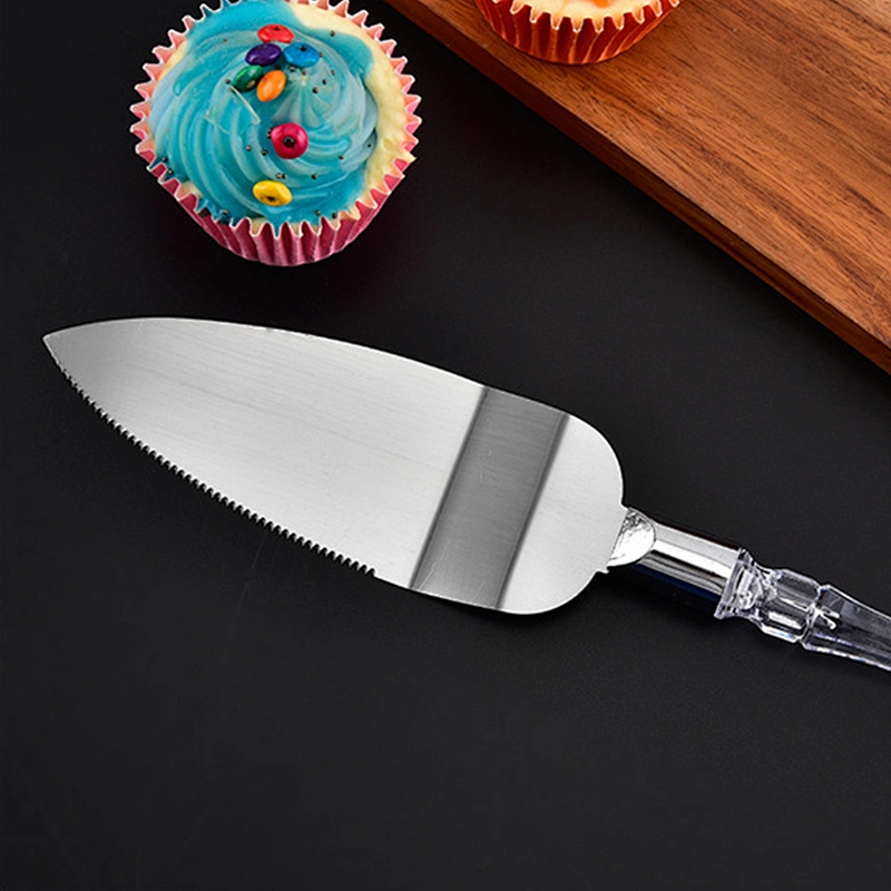 Pizza Shovel cutter stainless steel crystal handle Wedding Cake Knife and Server kitchen gadgets pastry cutter