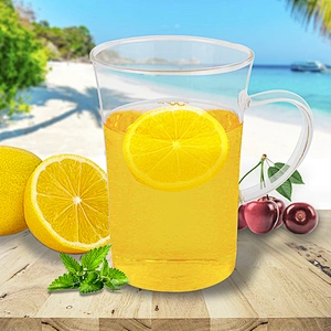 300ML high borosilicate heat resistant glass tea cup mug with handle