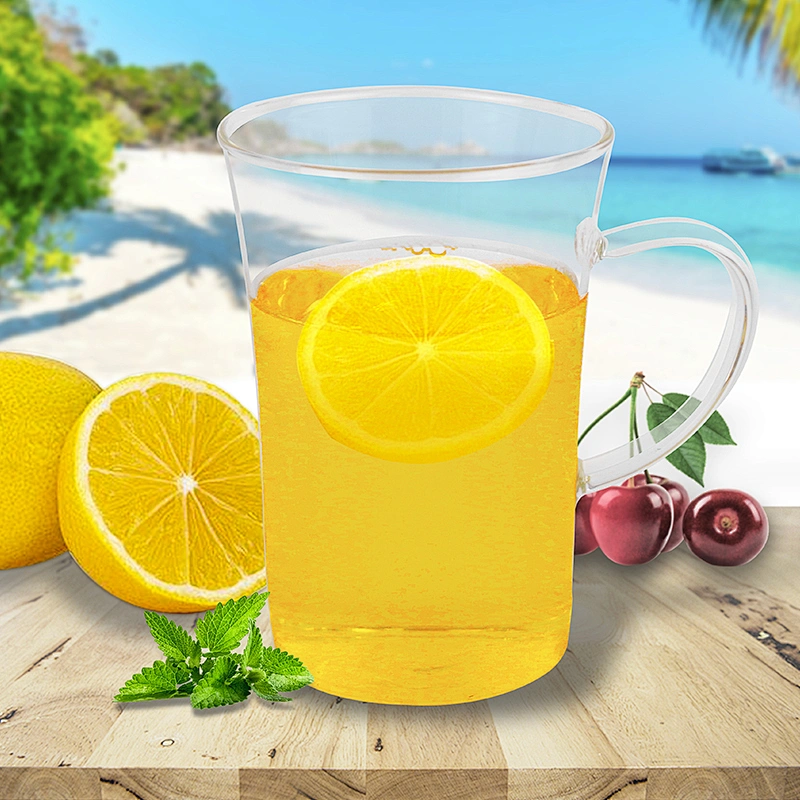 300ML high borosilicate heat resistant glass tea cup mug with handle