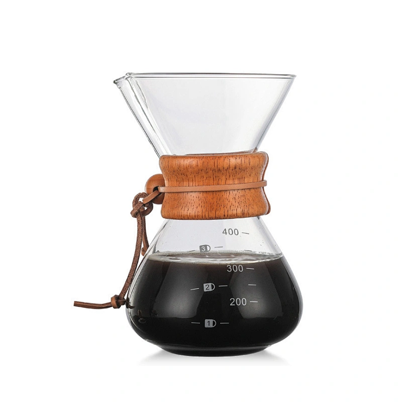 High Borosilicate glass coffee pot with stainless steel coffee filter set