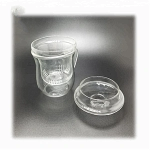 350 ML hot selling high borosilicate heat resistant glass tea cup mug with glass infuser and cover