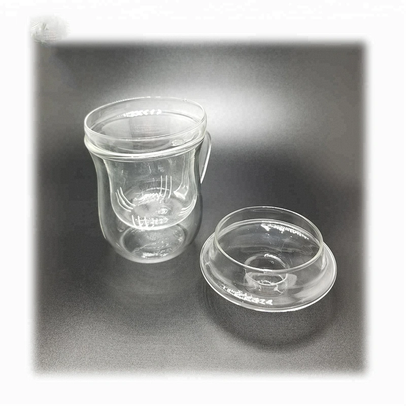 350 ML hot selling high borosilicate heat resistant glass tea cup mug with glass infuser and cover