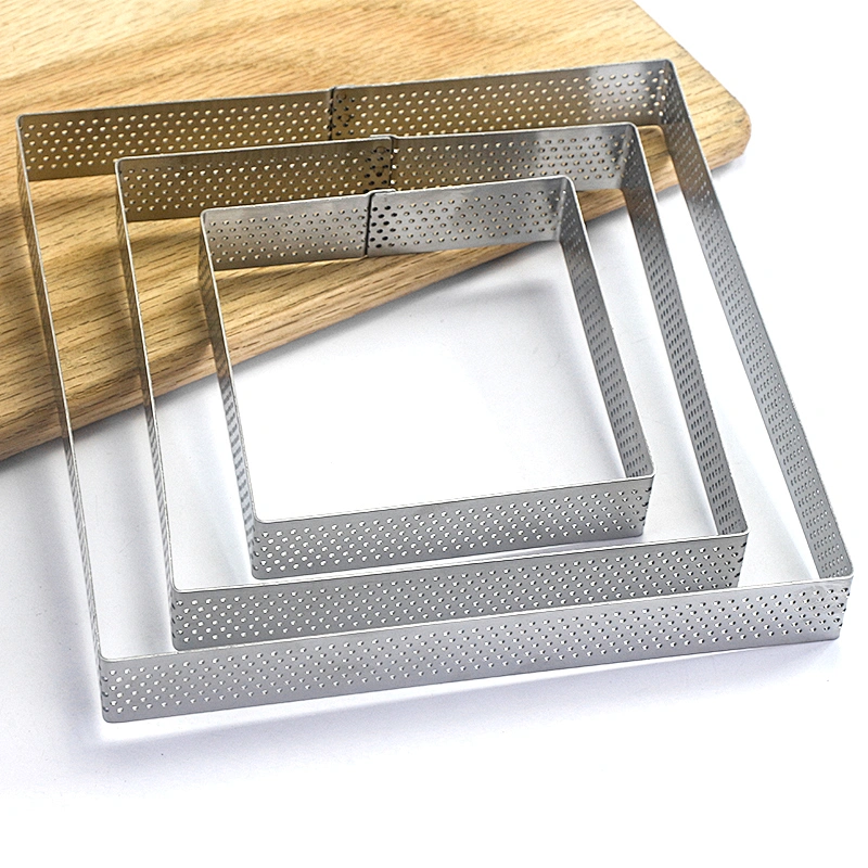 Stainless Steel square Cake Mold Baking Mousse Ring Kitchen Tools Pizza Cooking Cookie Cutter DIY Cake Ring Pastry Tools