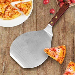 Pizza Shovel stainless steel with wood handle cutter