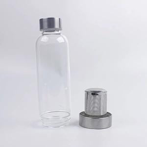 Wholesale drinking water bottle with stainless tea infuser