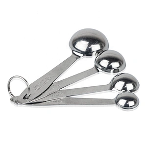 Stainless steel 4 pcss tea measuring spoon set