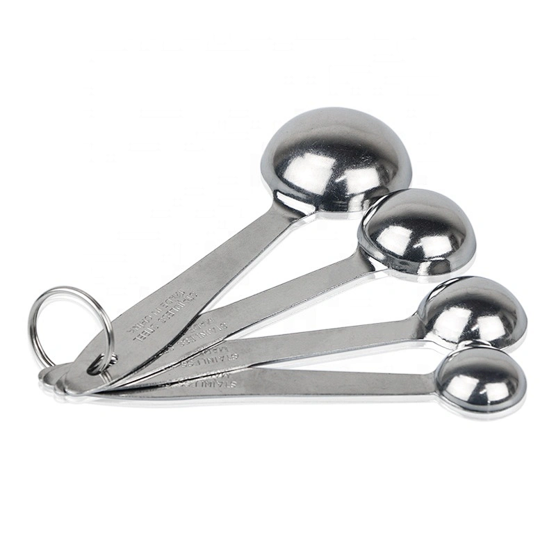 Stainless steel 4 pcss tea measuring spoon set
