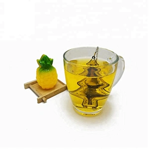 High quality stainless steel christmas tree shape tea infuser with chain