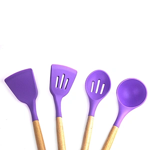 Wholesale 8 Pieces Slicone Kitchen Cooking Utensils Kitchen Utensils Accessories Nonstick Cookware Spatula Set