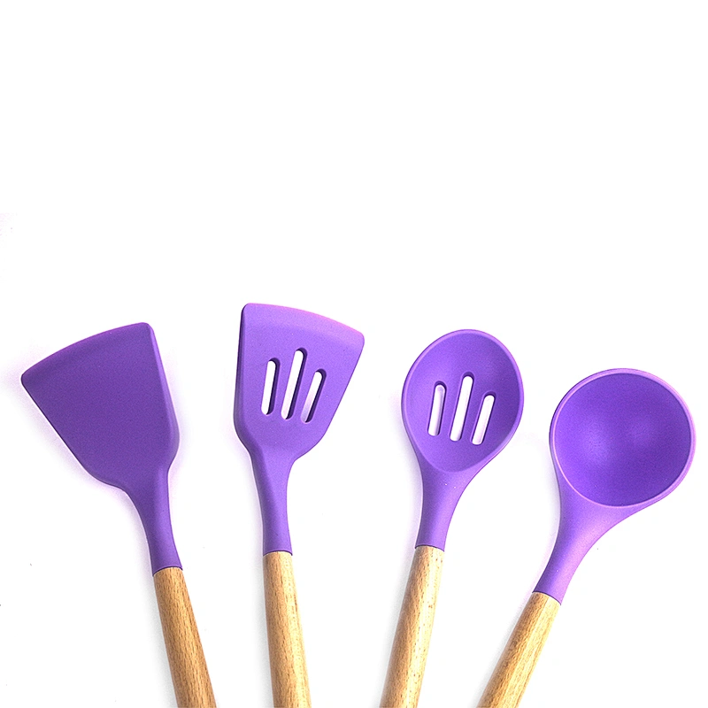 Wholesale 8 Pieces Slicone Kitchen Cooking Utensils Kitchen Utensils Accessories Nonstick Cookware Spatula Set