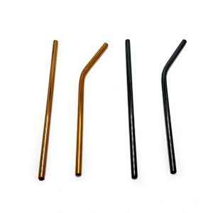 Colorful stainless steel 8*241mm metal drinking straw