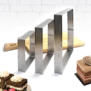 Stainless Steel square Cake Mold Baking Mousse Ring Kitchen Tools Pizza Cooking Cookie Cutter DIY Cake Ring Pastry Tools