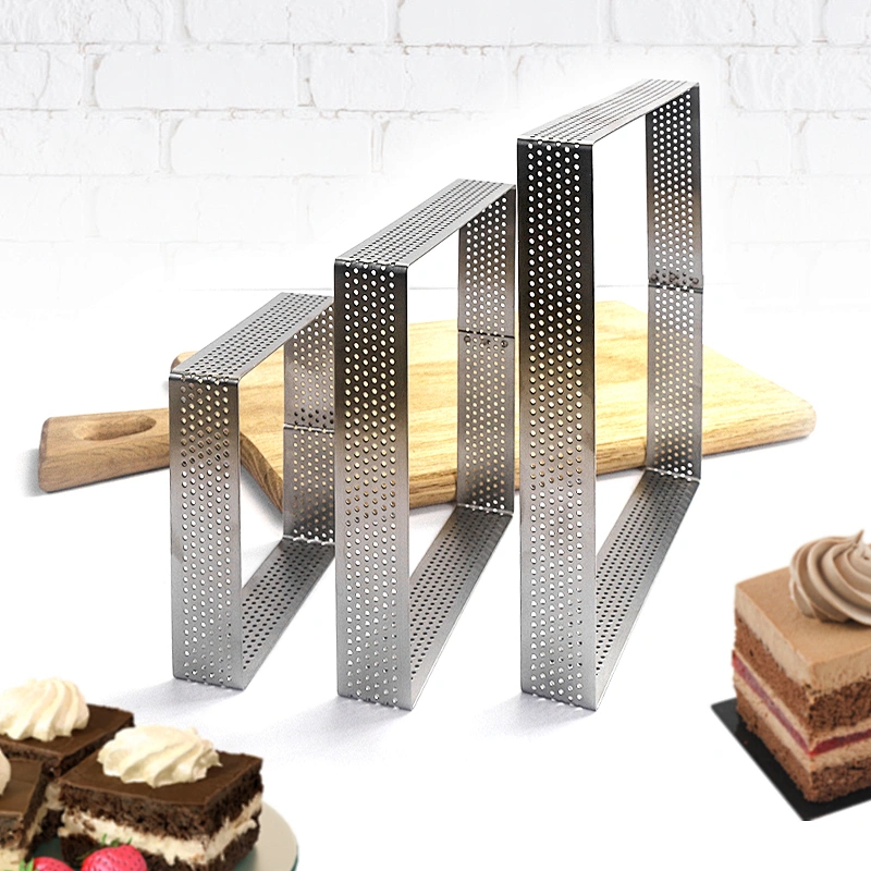Stainless Steel square Cake Mold Baking Mousse Ring Kitchen Tools Pizza Cooking Cookie Cutter DIY Cake Ring Pastry Tools