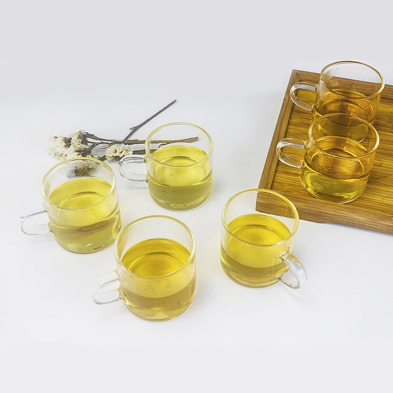 80-120 ML  heat resistant glass tea coffee cup juice mug with handle