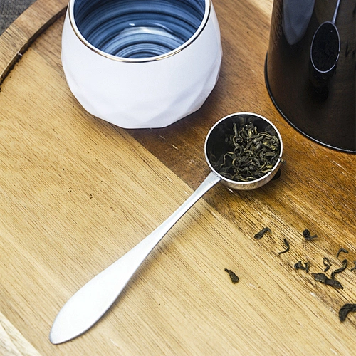 Metal tea spoon coffee measuring spoon with handle