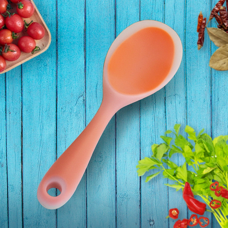 Food grade kitchen cooking utensils silicone spatula turner silicone nonstick rice paddle spoon
