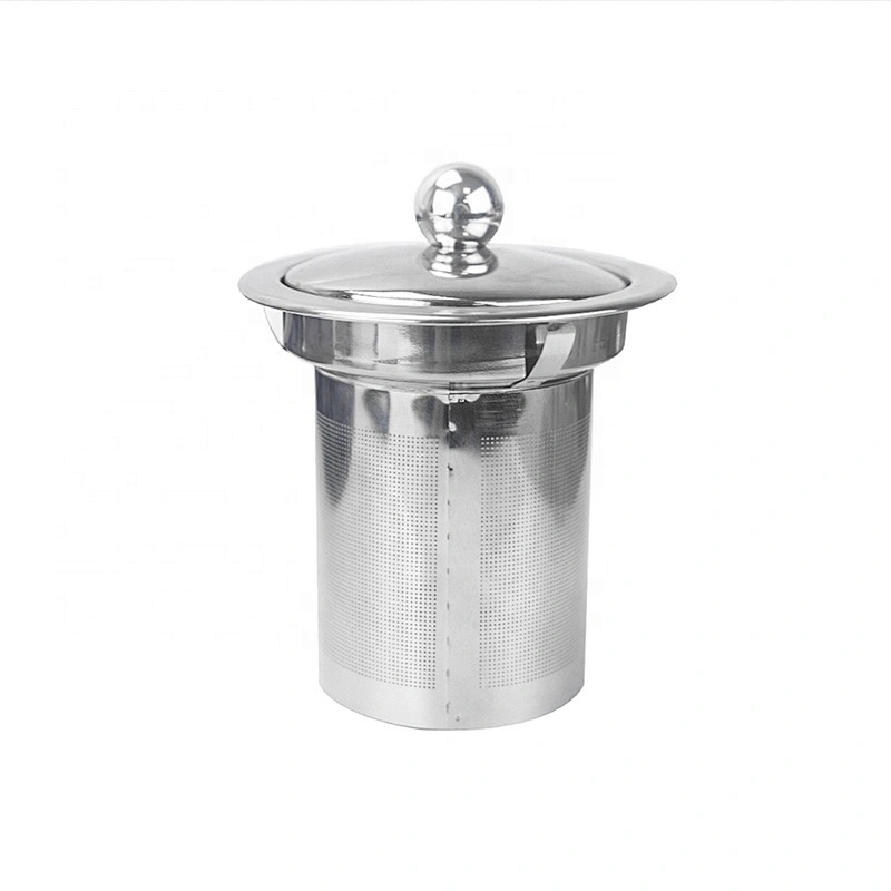 304 stainless steel  tea infuser strainer with different size basket tea filter tea maker with lid