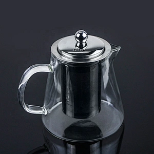 Wholesale high borosilicate heat resistant glass teapot with infuser