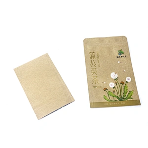 Customizing standing biodegradable tea bag kraft paper bag