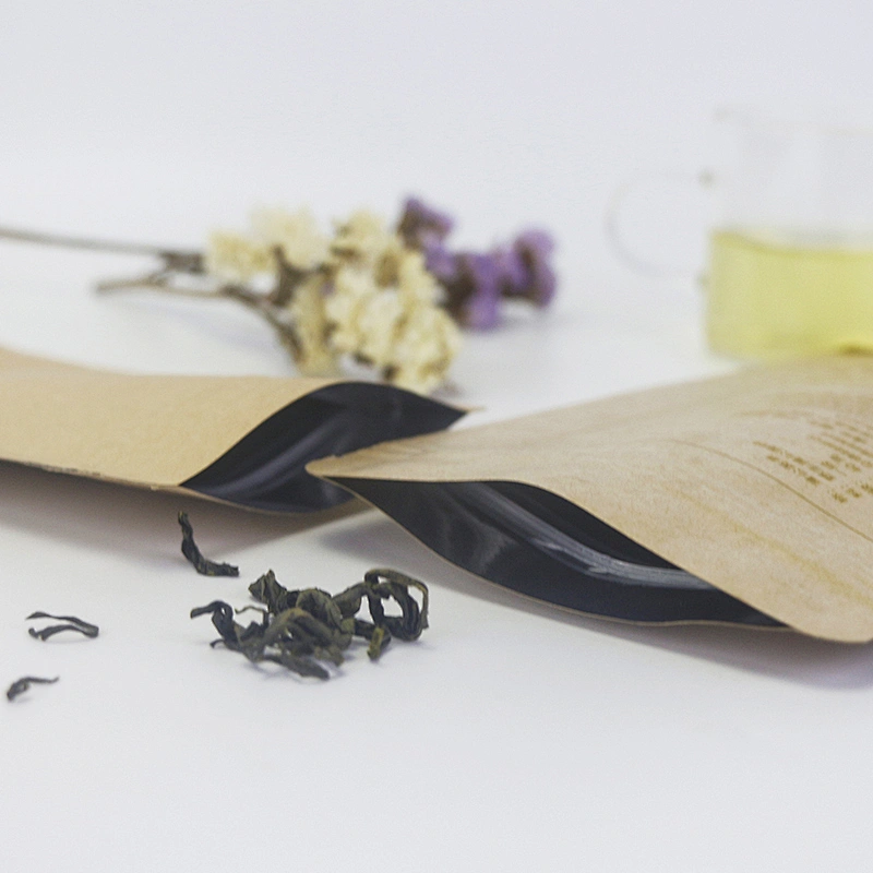 Customizing standing biodegradable tea bag kraft paper bag