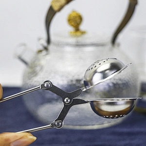 High quality stainless steel teapot tea infuser tea strainer with clamping handle