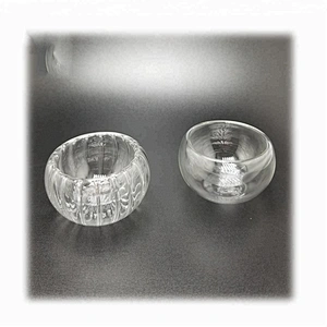 40 ML  heat resistant striated glass tea cup