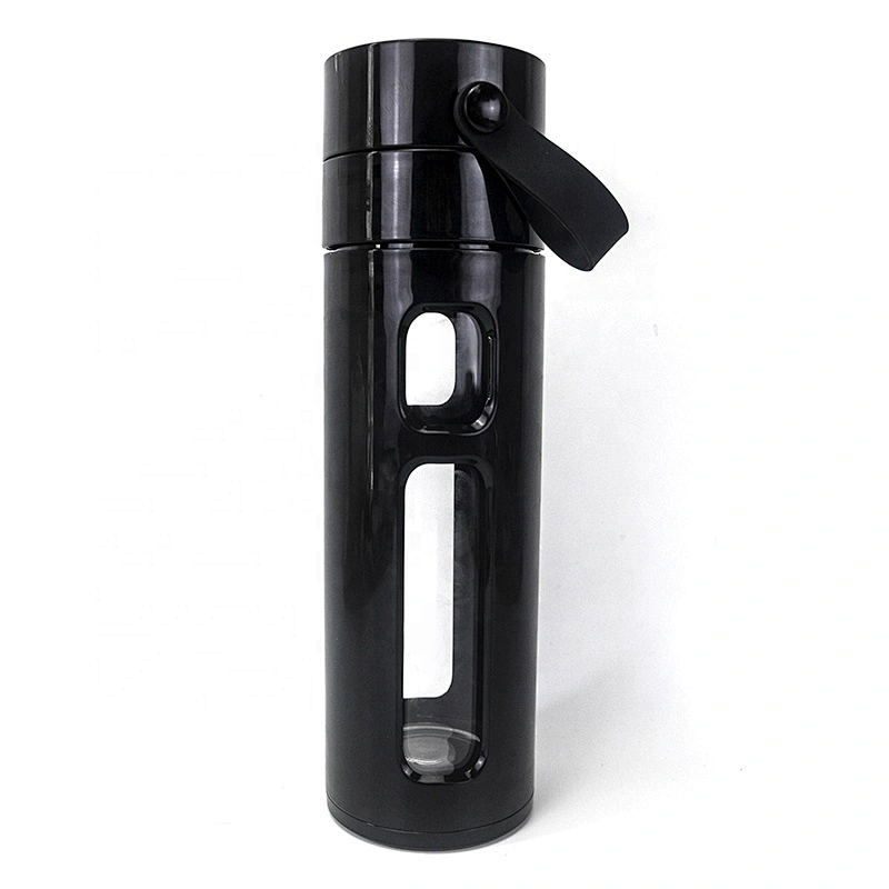 High borosilicate glass water Bottle tea bottle with stainless steel tea infuser