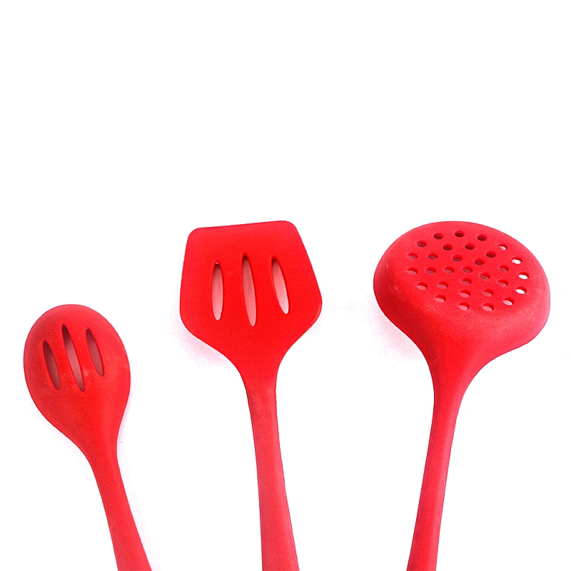 6 Pieces Red Slicone Kitchen Cooking Utensils Kitchen Utensils Accessories