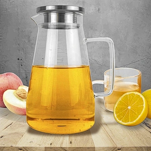 Water Jug Hot and Cold Water  Fruit Juice Carafe Iced Tea Pitcher High Borosilicate Glass Kettle