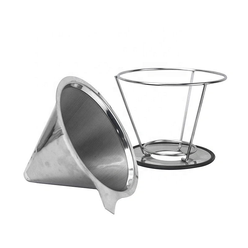 Good quality stainless steel  drip coffee filter coffee maker with stand