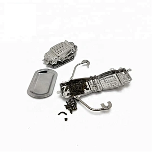 High quality stainless steel robot shape tea infuser tea strainer with drip tray