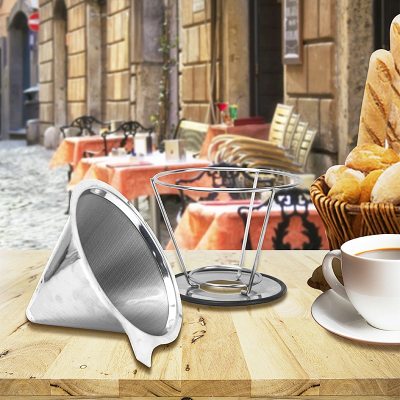 Good quality stainless steel  drip coffee filter coffee maker with stand