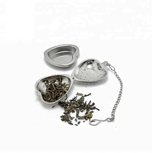 Lovely stainless steel mini heart shape tea infuser with chain