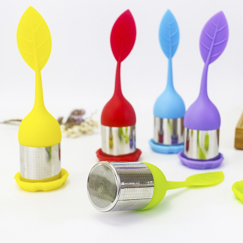 Good quality  leaf shape tea strainer silicone infuser