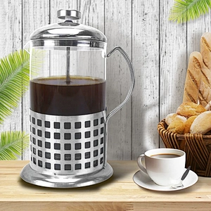 Different volume French Press glass Coffee maker with stainless steel filter