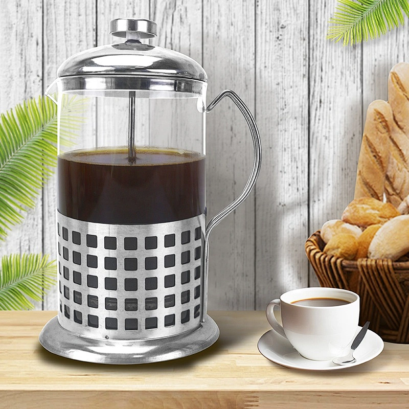 Different volume French Press glass Coffee maker with stainless steel filter